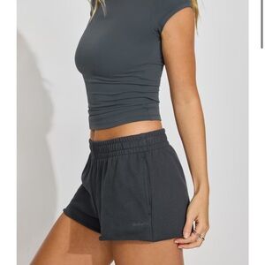 Garage Women's Charcoal Athletic Shorts